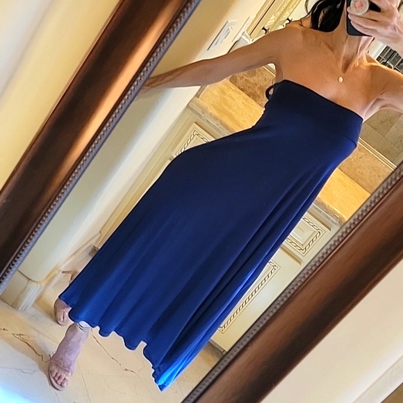 A. Byer Navy Flowy Skirt/Dress, S - Picture 7 of 16